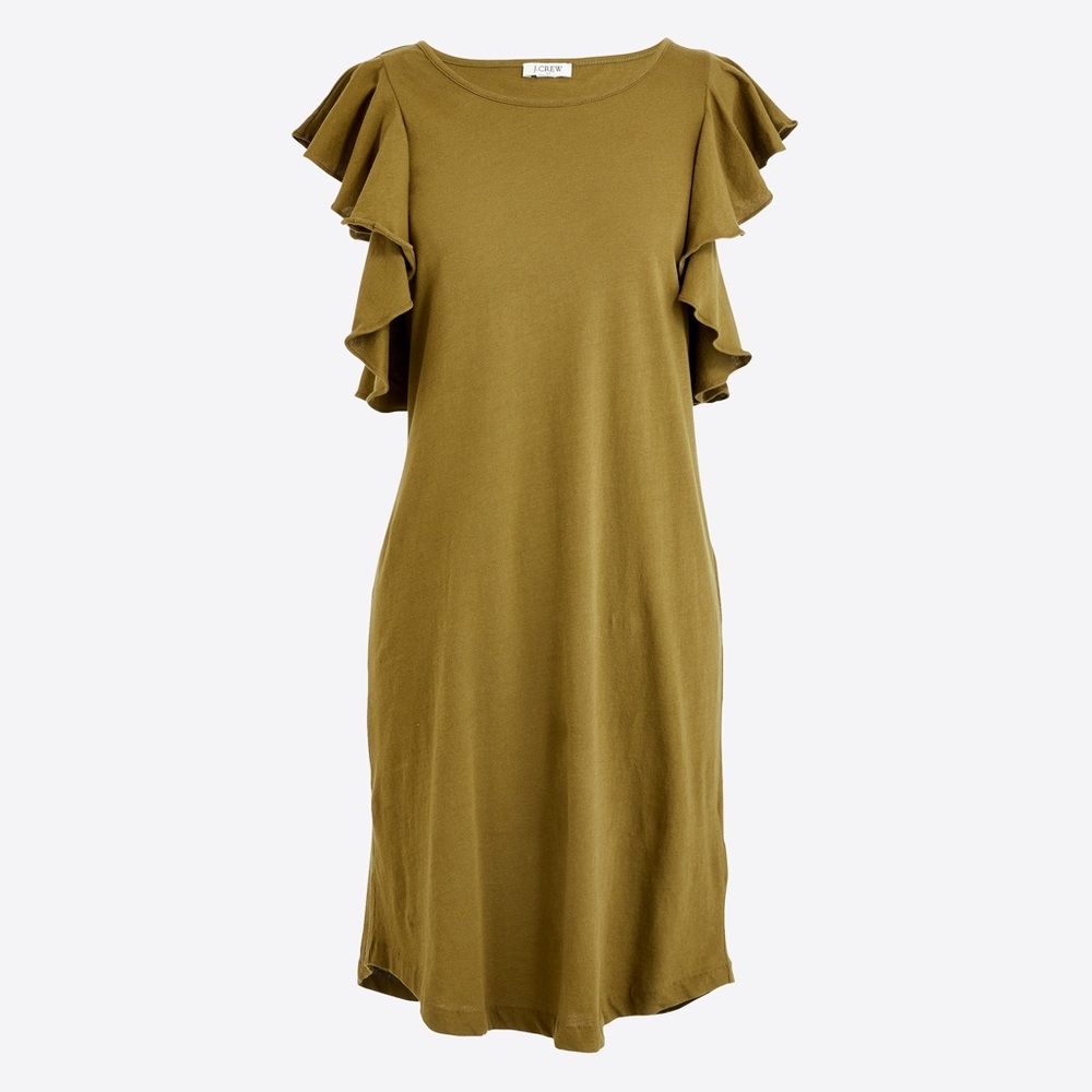 NWT J.Crew Factory Ruffle-shoulder dress